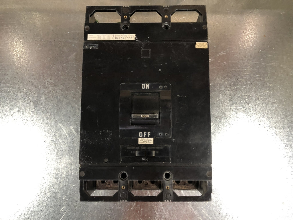 SQUARE D 1000 Amp, 3 Pole, 600 volts Circuit Breaker MAL361000