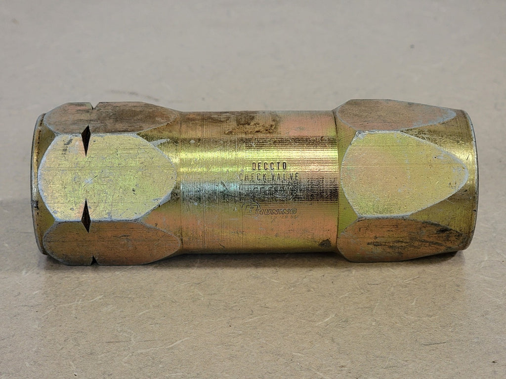 BRUNING DECCTO Free Flow Inline Check Valve Female Threaded