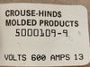 CROUSE-HINDS 600 Volts Cordset Connector 5000109-9