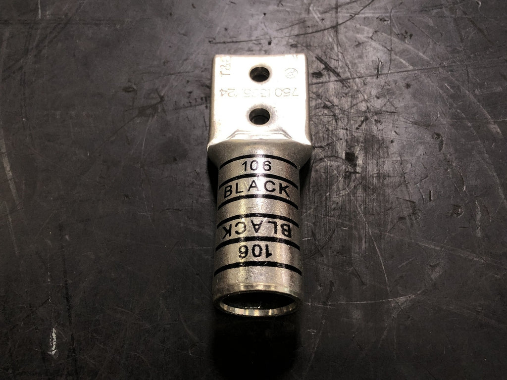 THOMAS & BETTS Two Hole Copper Lug 750 kcmil Black Die 106H 256-30695-1222