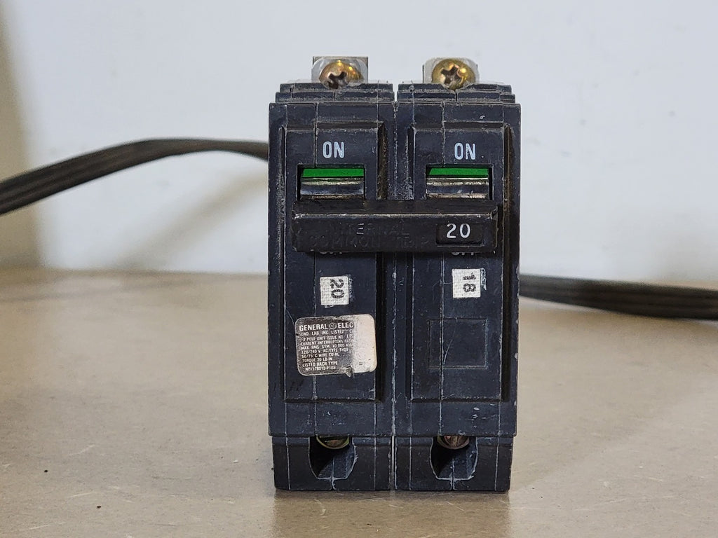 GENERAL ELECTRIC 20 Amp, 2 Pole, 120/ 240 volts Circuit Breaker THQB220