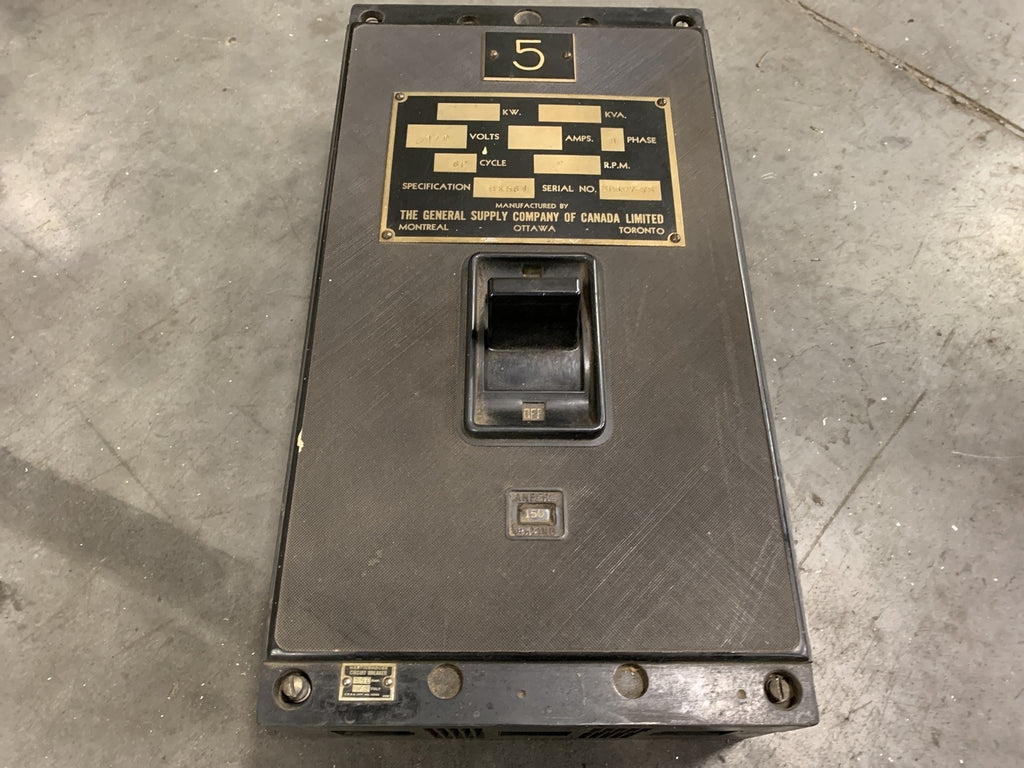 WESTINGHOUSE 150 Amp, 3 Pole, 440 Volts Circuit Breaker 8K564