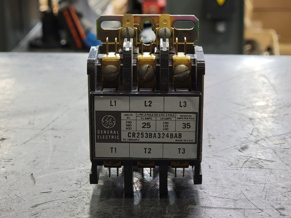 GENERAL ELECTRIC 25 Amp, 3 Pole, 24 VAC Coil Definite Purpose Contactor CR253BA324BAB