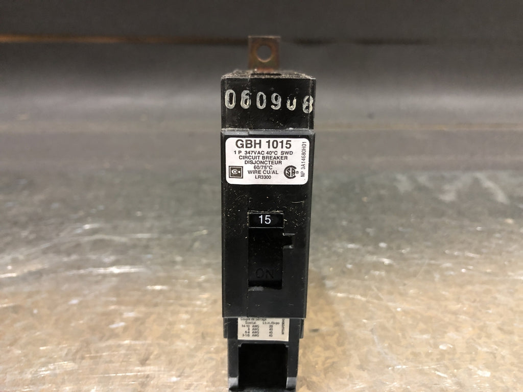 CUTLER-HAMMER 15 Amp, 1 Pole, 347 volts Circuit Breaker GBH1015