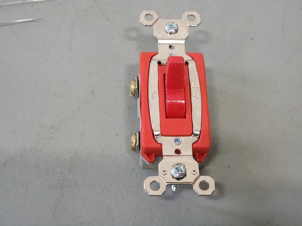 PASS & SEYMOUR Single Pole Switch PS20AC1-RED, 20A, 120/277VAC