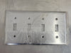 PASS & SEYMOUR 4 Gang Metal Wall Plate Toggle Switch SL4 (Box of 4)