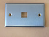 BELDEN 1-Port Stainless Steel Single Gang Faceplate AX102006 (Box of 45)
