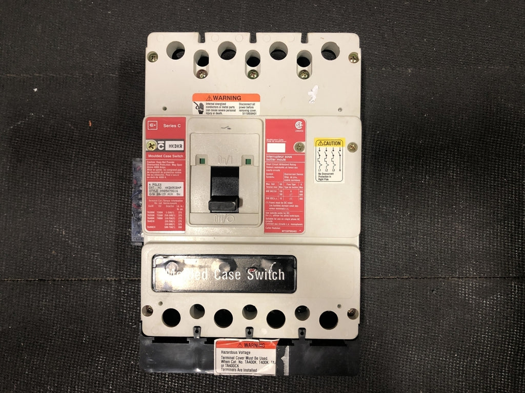 CUTLER-HAMMER 600 Amp 600 Volts 4 Pole Circuit Breaker c/w 2A/2B Auxiliary Switch HKDKROB4P