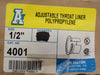 ARLINGTON 1/2" Adjustable Non-Metallic Throat Liner 4001 (Box of 24)