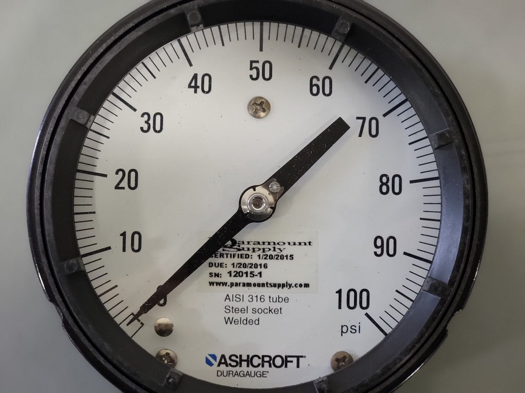 ASHCROFT 4 1/2" Pressure Gauge 45-1279-RS-04L-100