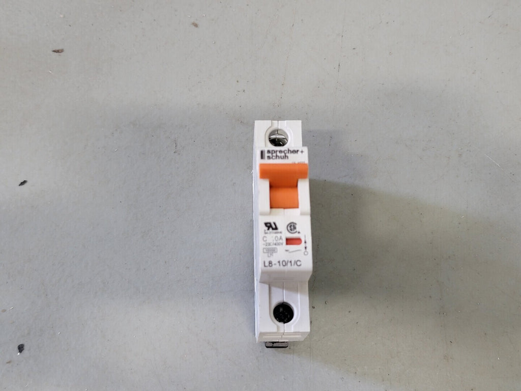 SPRECHER + SCHUH 10 Amp, 1 Pole, 230/400 volts Circuit Breaker L8-10/1/C
