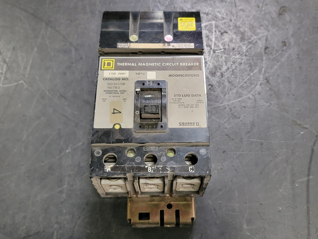 SQUARE D 150 Amp, 3 Pole, 240 volts Circuit Breaker Q232150