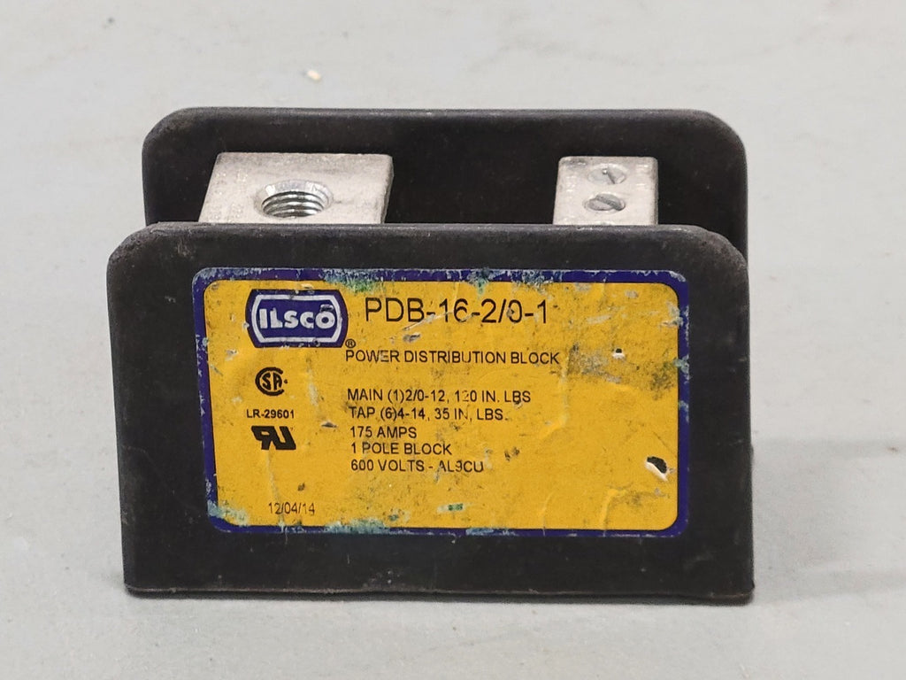 ILSCO 175 Amp Power Distribution Block PDB-16-2/0-1