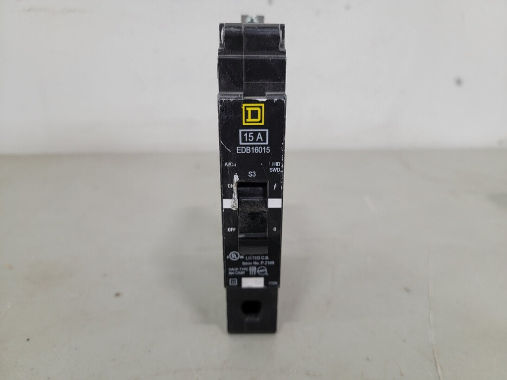 SQUARE D 15 Amp, 1 Pole, 347 volts Circuit Breaker EDB16015