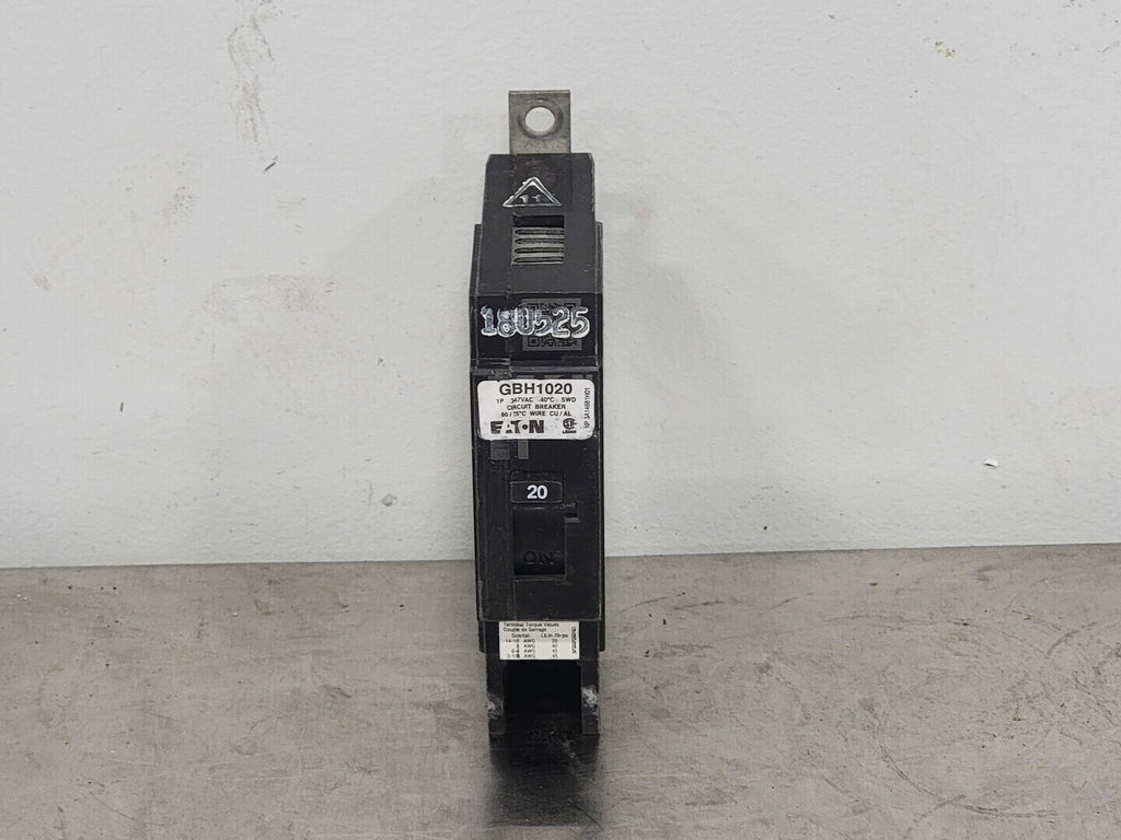 EATON 20 Amp, 1 Pole, 347 volts Circuit Breaker GBH1020