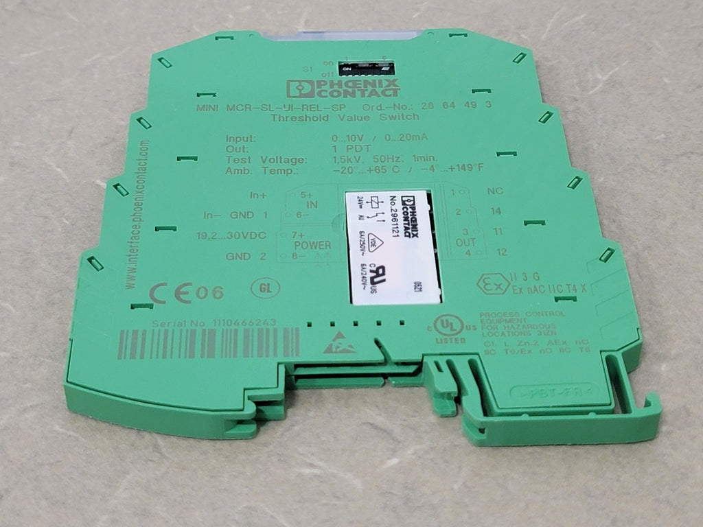 PHOENIX CONTACT MINI MCR-SL-UI-REL-SP Limit Value Switch 2864493