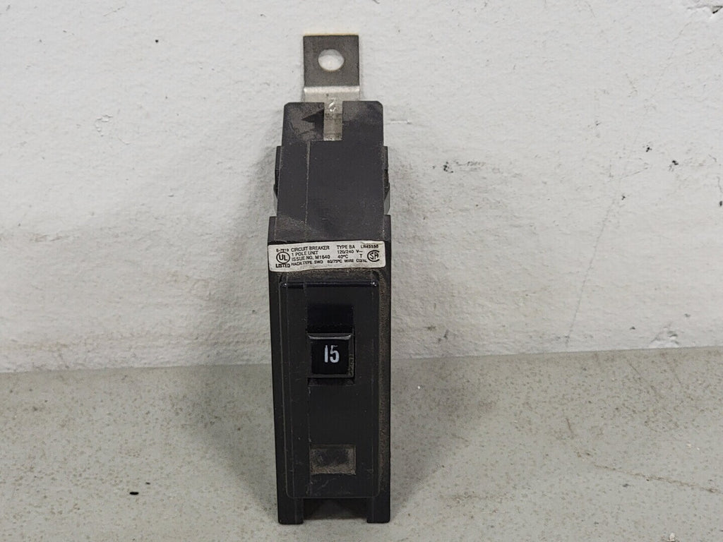 CUTLER-HAMMER 15 Amp, 1 Pole, 120/240 volts Circuit Breaker BA115