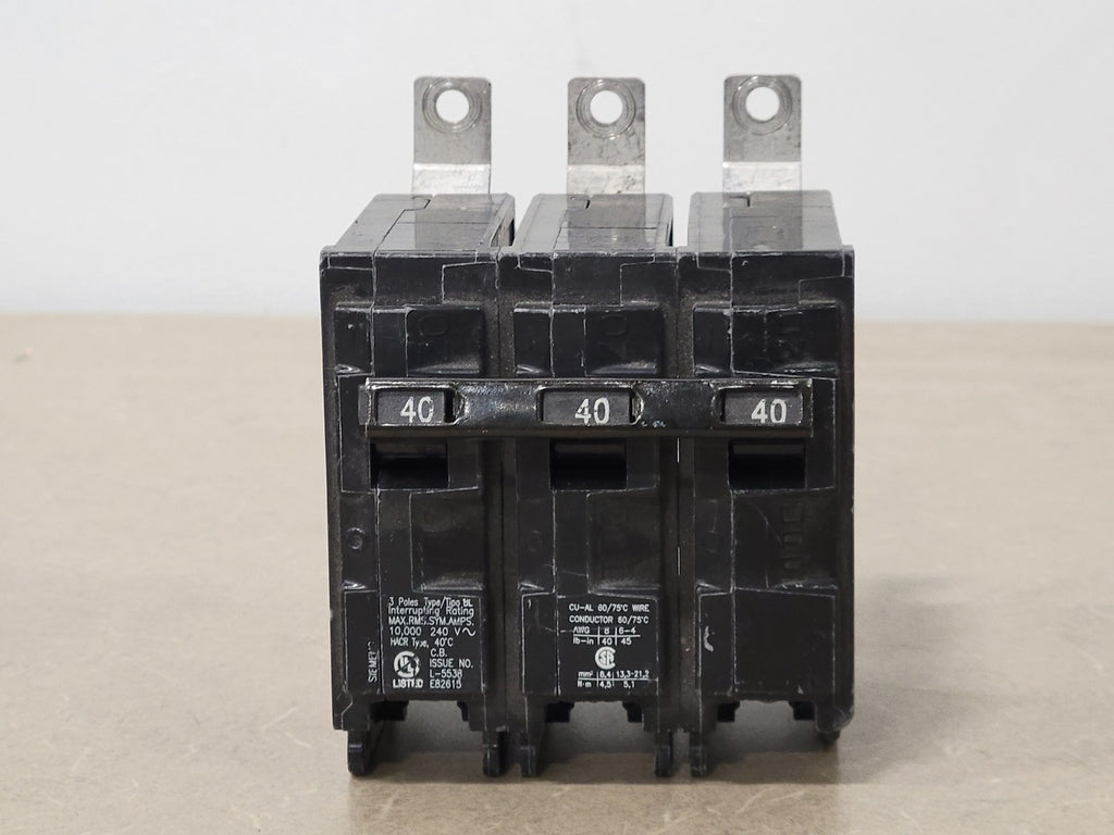 SIEMENS 40 Amp, 3 Pole, 240 volts Circuit Breaker B340