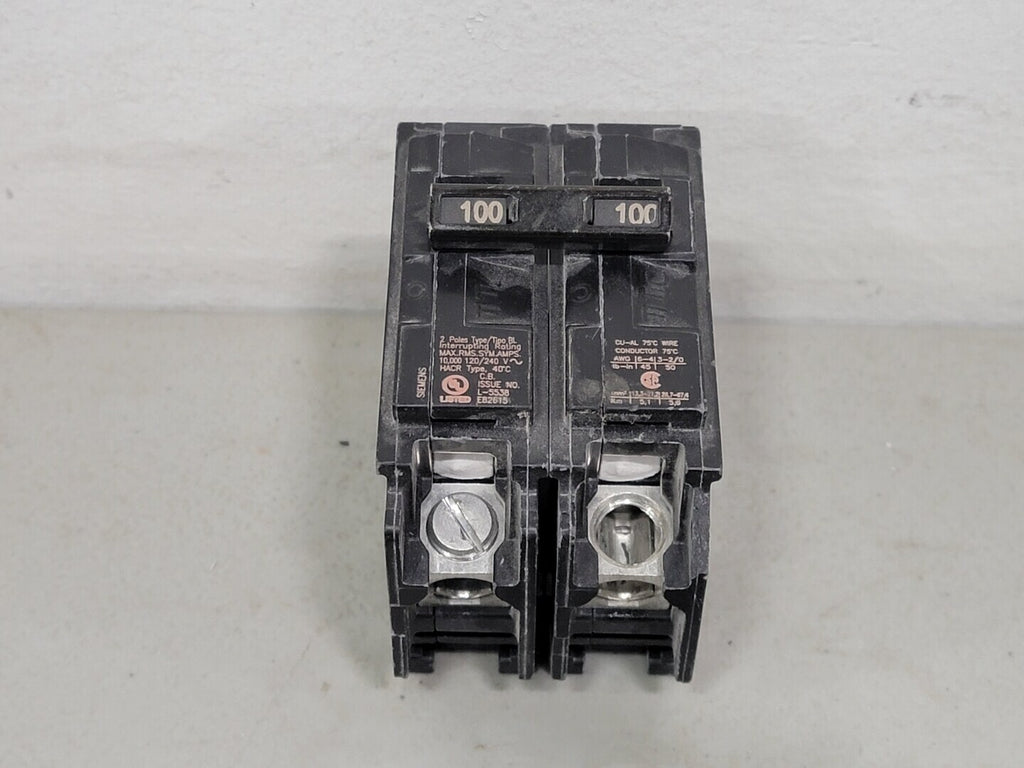 SIEMENS 100 Amp, 2 Pole, 120/240 volts Circuit Breaker B2100