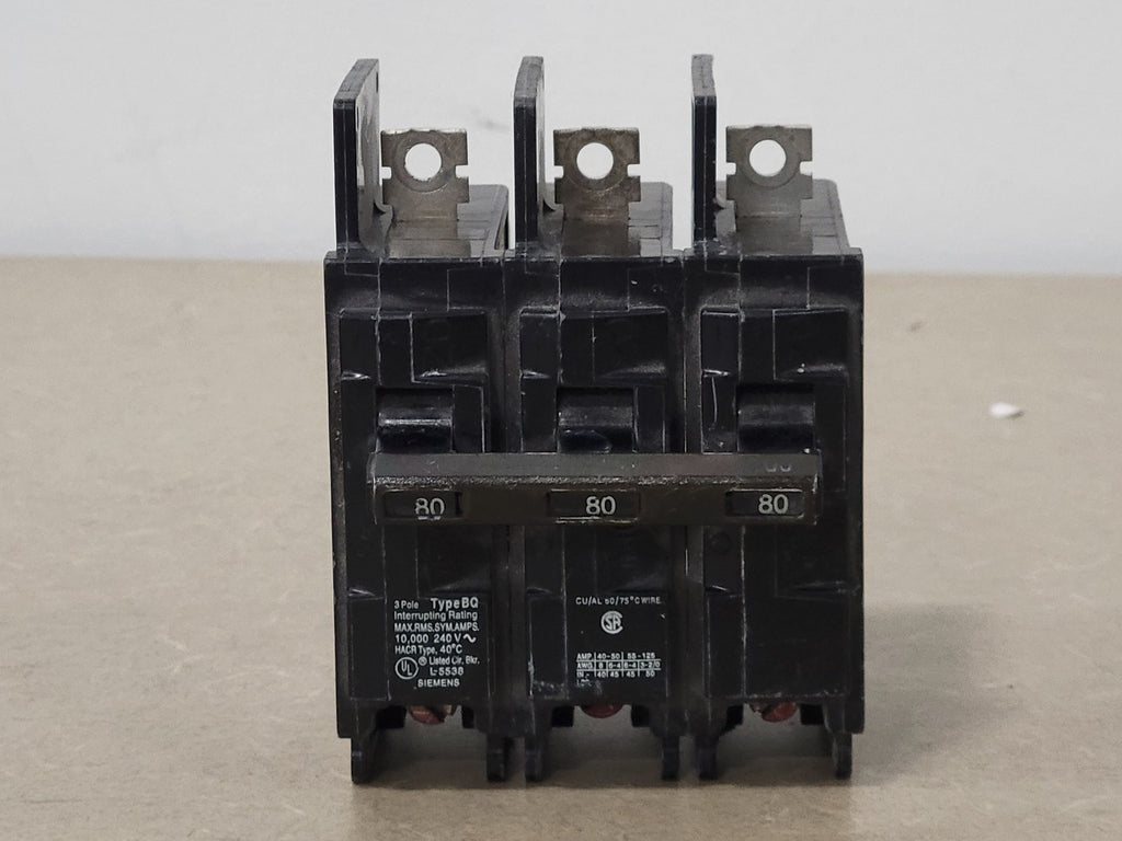 SIEMENS 80 Amp, 3 Pole, 240 volts Circuit Breaker BQ380