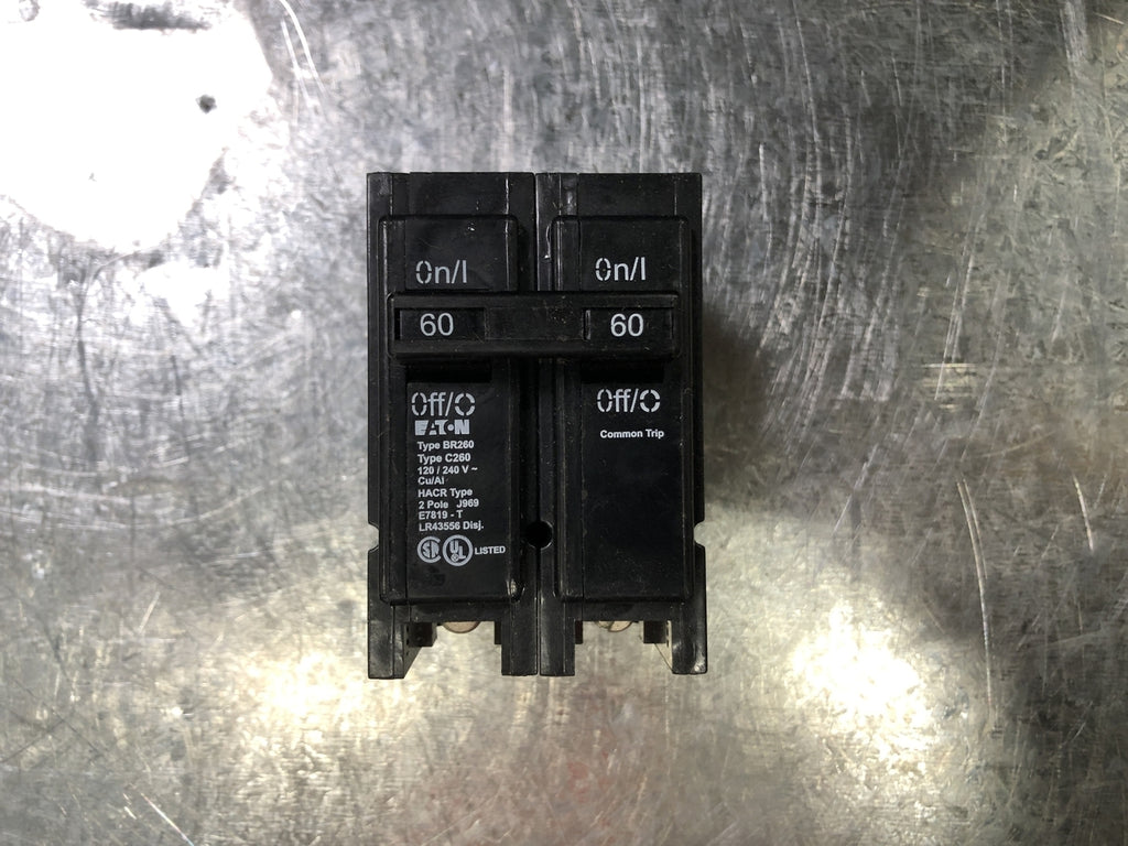 EATON 60 Amp, 2 Pole, 120/240 Volts Circuit Breaker BR260