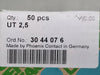 PHOENIX CONTACT UT 2.5 Feed-through Terminal Block 3044076 (Box of 50)