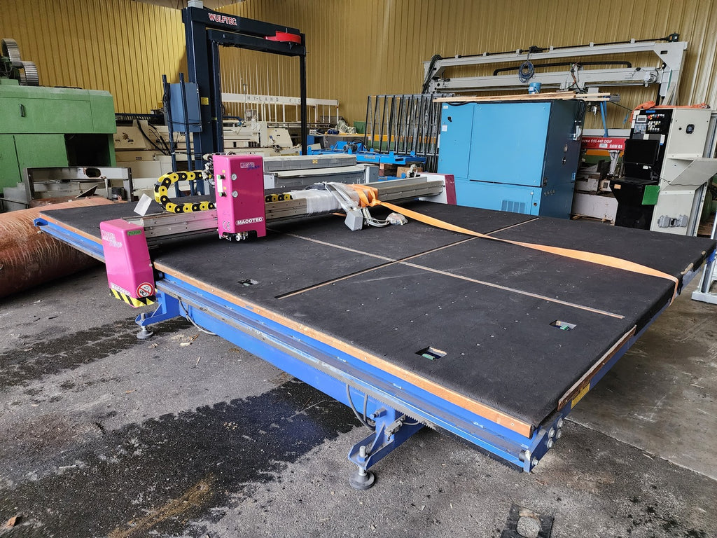 MACOTEC MS-3 CNC Glass Cutting Table w/ Control Cabinet & AC Unit