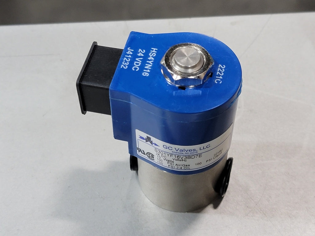 GC VALVES 24VDC, 1/4" NPT, 2-Way Solenoid Valve S301YF16V3BD7E (Box of 25)