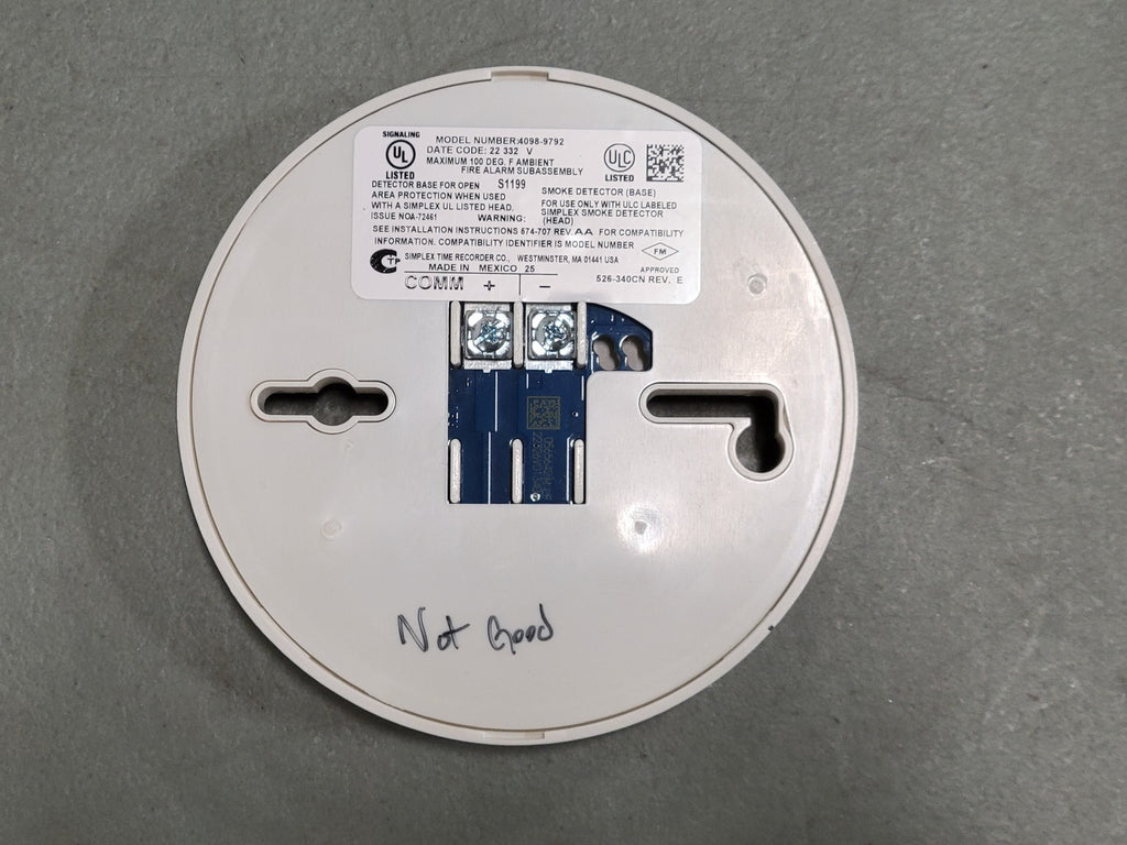 SIMPLEX Smoke Fire Sensor Base 4098-9792