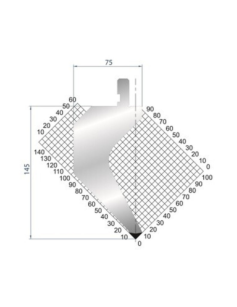 EUROSTAMP Part No. 1030 @ 835mm 88 Degree Gooseneck Punch