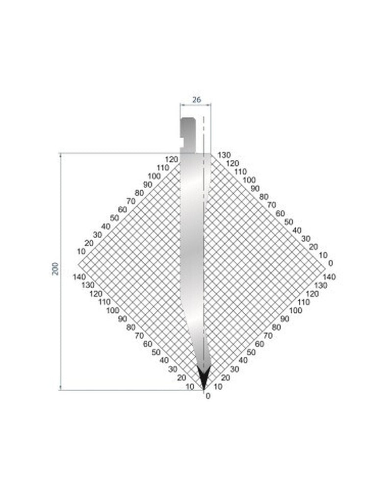 EUROSTAMP Part No. 1292 @ 835mm 30 Degree High Straight Punch