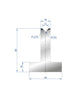 EUROSTAMP Part No. 3015 @ 415mm 88 Degree T Shape Die