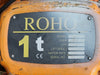 ROHO 1 Ton Electric Chain Hoist 0.53 hp, 380 Volts,  6.8 FPM, PX-01 w/ Trolley