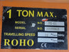 ROHO 1 Ton Electric Chain Hoist 0.53 hp, 380 Volts,  6.8 FPM, PX-01 w/ Trolley