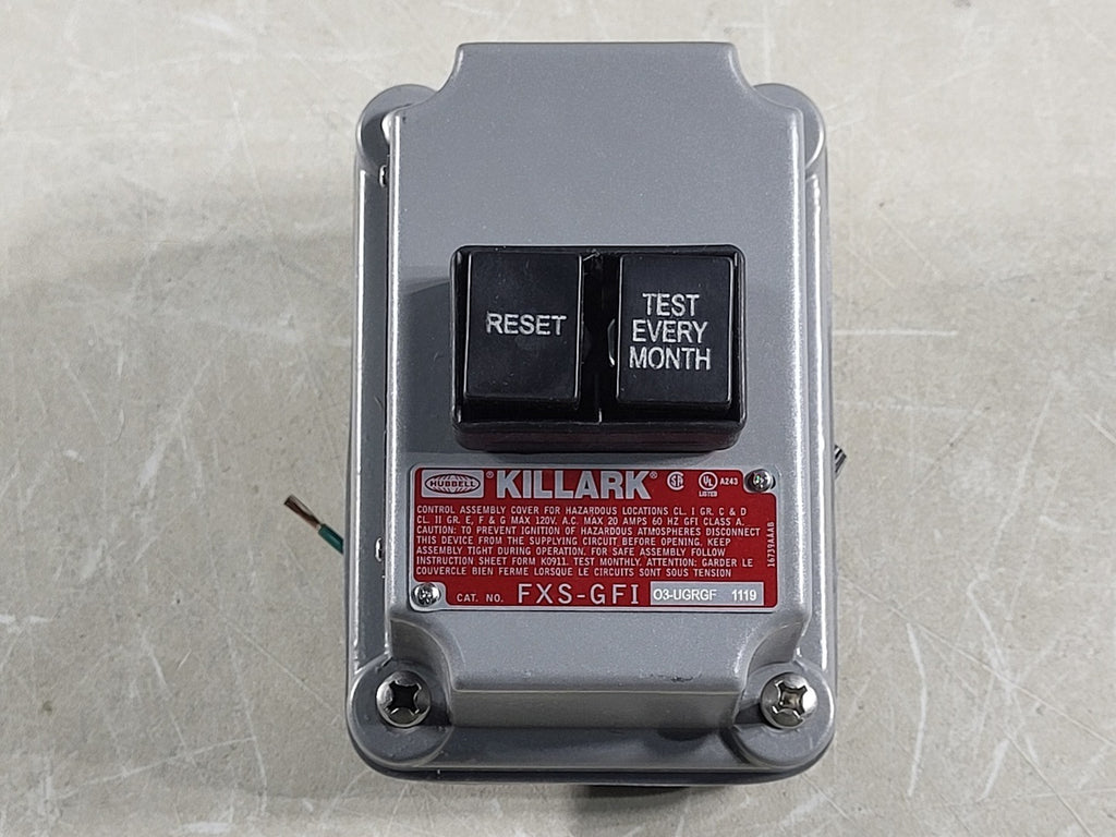 KILLARK 20 Amp Ground Fault Interrupter Cover Assembly FXS-GFIO3-UGRGF