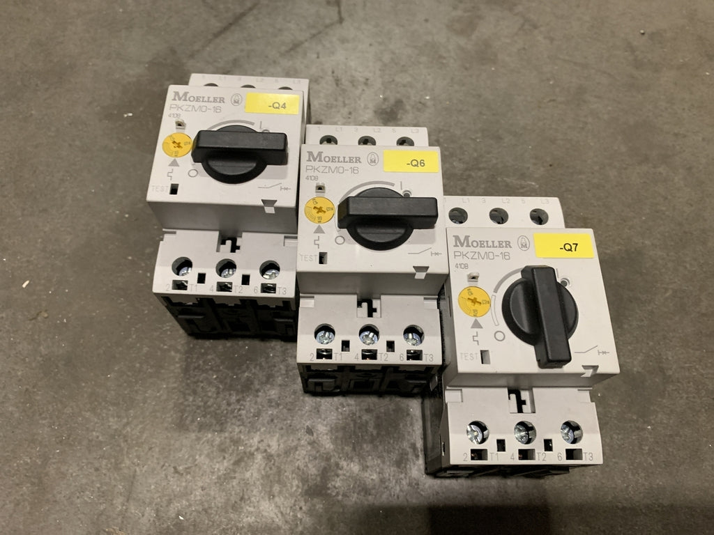 MOELLER 10-16 Amp, 3 Pole, 690 Volts Motor Protection Circuit Breaker PKZM0-16 