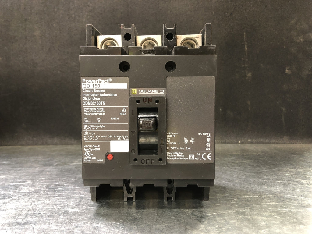 SQUARE D 150 Amp, 3 Pole, 240 Volts Circuit Breaker QDM32150TN