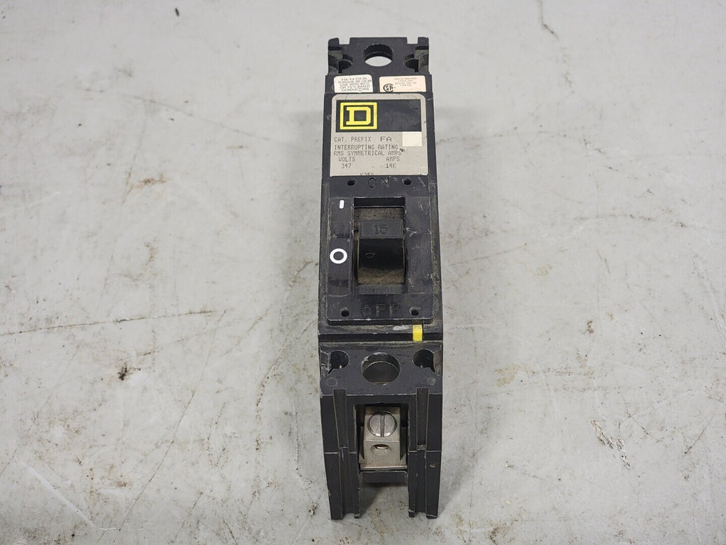 SQUARE D 15 Amp, 1 Pole, 347 volts Circuit Breaker FAP17015