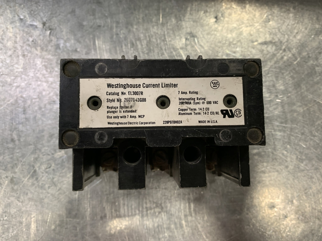 WESTINGHOUSE 7 Amp, 3 Pole, 600 volts Circuit Limiter EL3007R