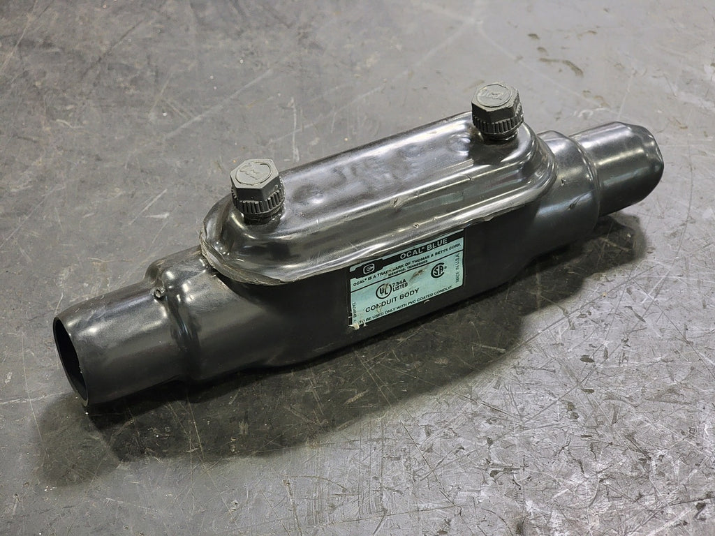 THOMAS & BETTS 1" Ocal Blue PVC Coated Conduit Body 734A (Bag of 3)