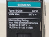 SIEMENS 30 Amp, 1 Pole, 347 volts Circuit Breaker BQD6130
