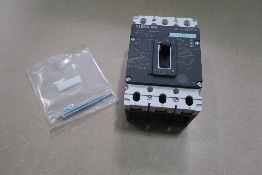 SIEMENS 35 Amp, 3 Pole, 600Y/347 Volts Circuit Breaker Frame NCX3B035