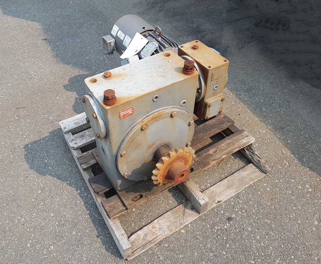 HUBBELL 600:1 Gear Reducer 700-600/1RBLR w/ 3 hp Electric Motor