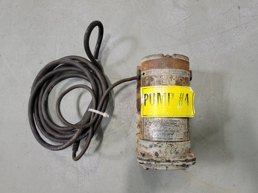COLE-PARMER Pump Motor 7553-70, 6-600 RPM