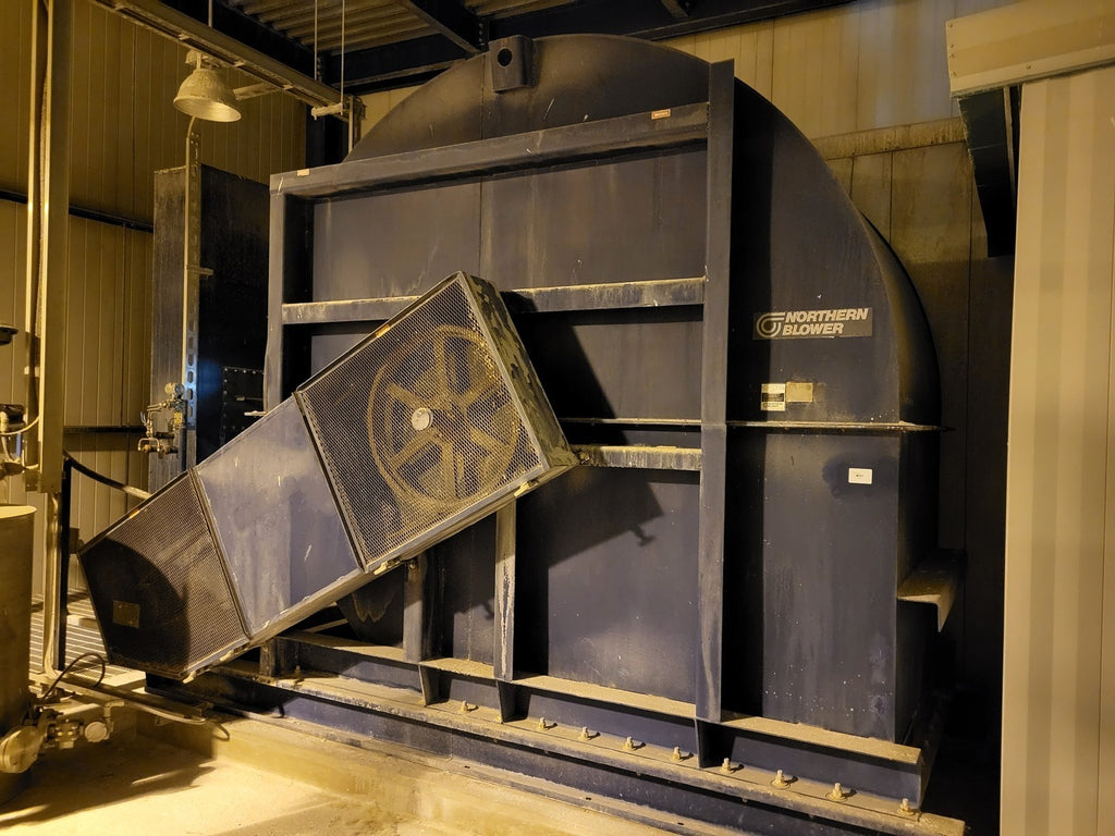 NORTHERN BLOWER Size 7300 Centrifugal Airfoil Fan w/ 75 hp Electric Motor
