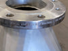 KERKAU Custom Stainless Steel Process Transition Hopper Assemblies w/ 4" ASME B16.5 Class 150 F304/304L Flanged Outlets (Lot of 2)