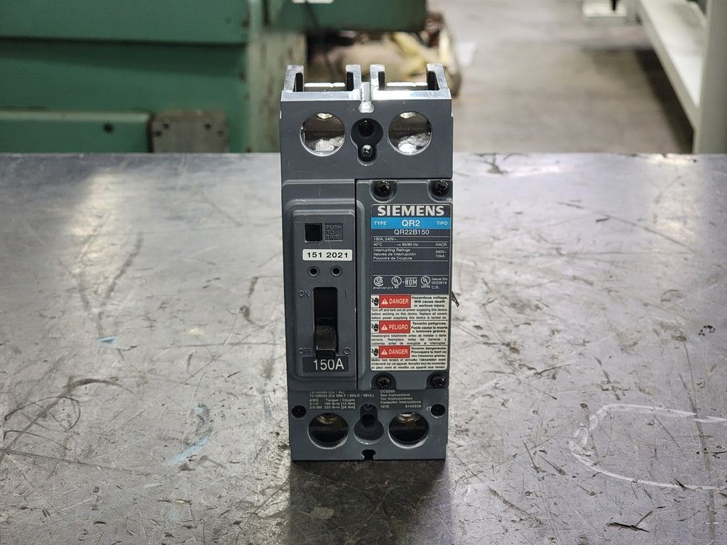 SIEMENS 150 Amp, 2 Pole, 240 volts Circuit Breaker QR22B150 w/ Trip