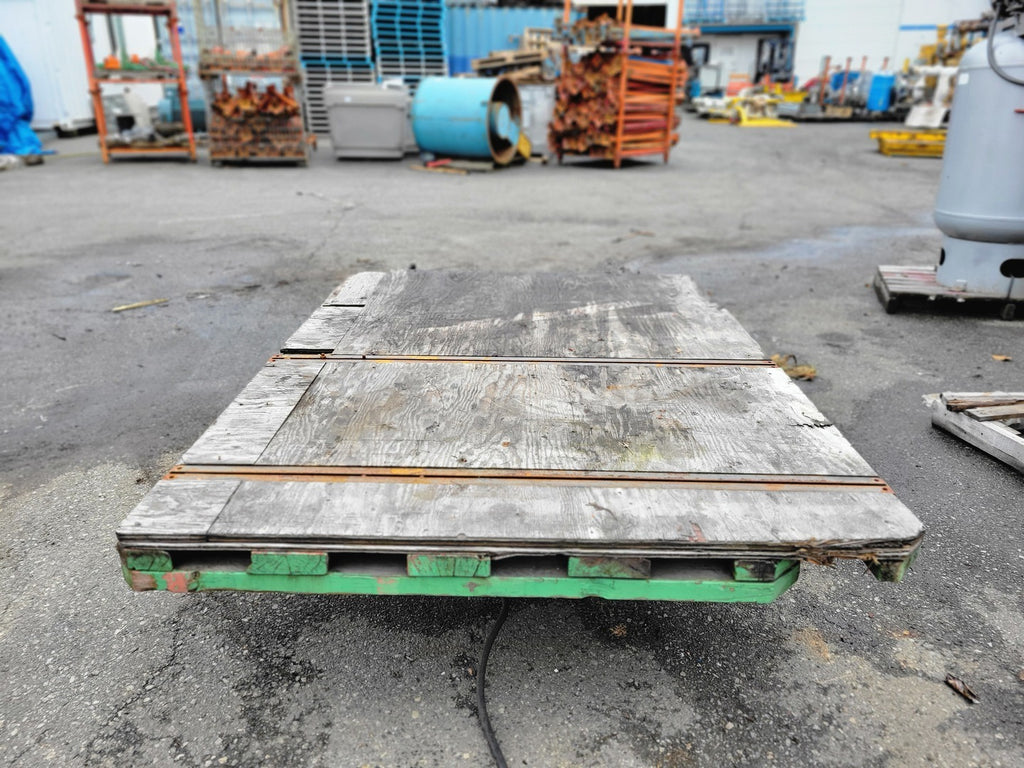 AMERICAN MANUFACTURING COMPANIES 4,000 lb Roller Top Hydraulic Scissor Lift Table 