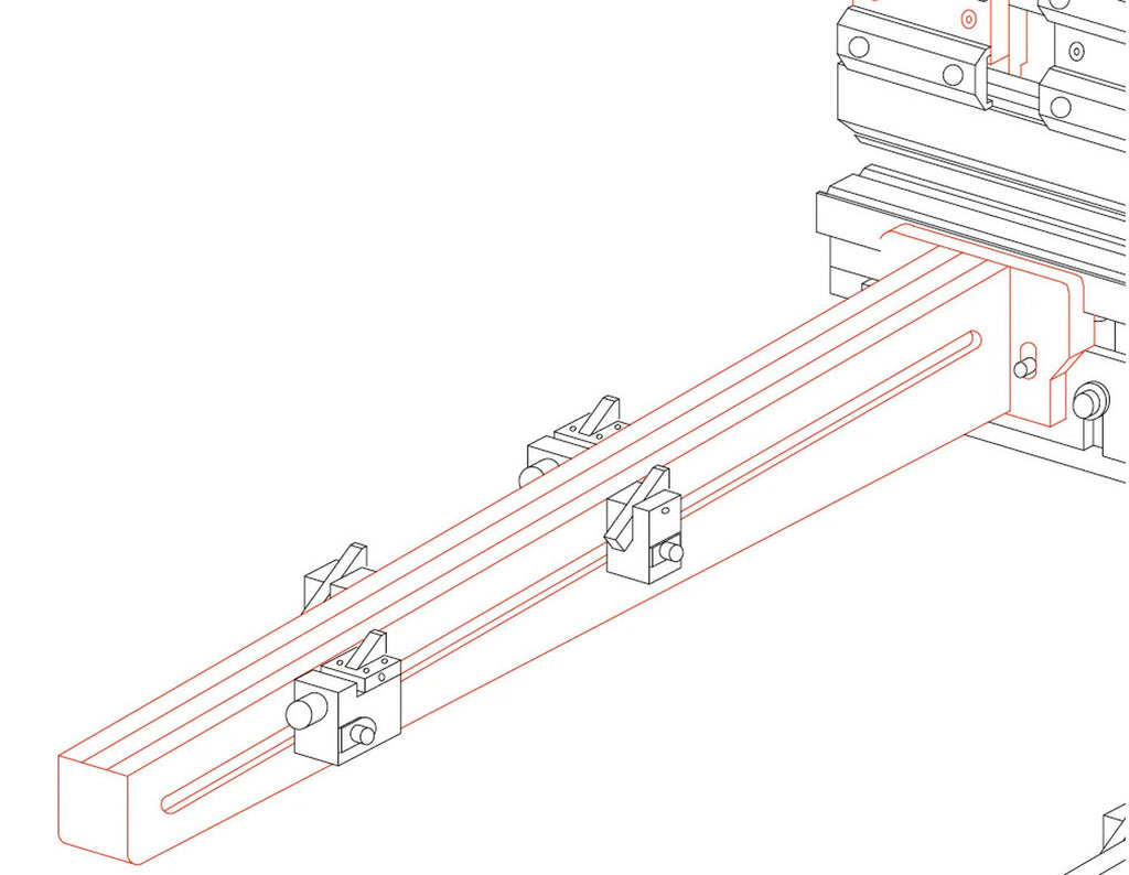 EUROSTAMP Part No. 4010 @ 1000mm Nr. 1 Front Support Arm