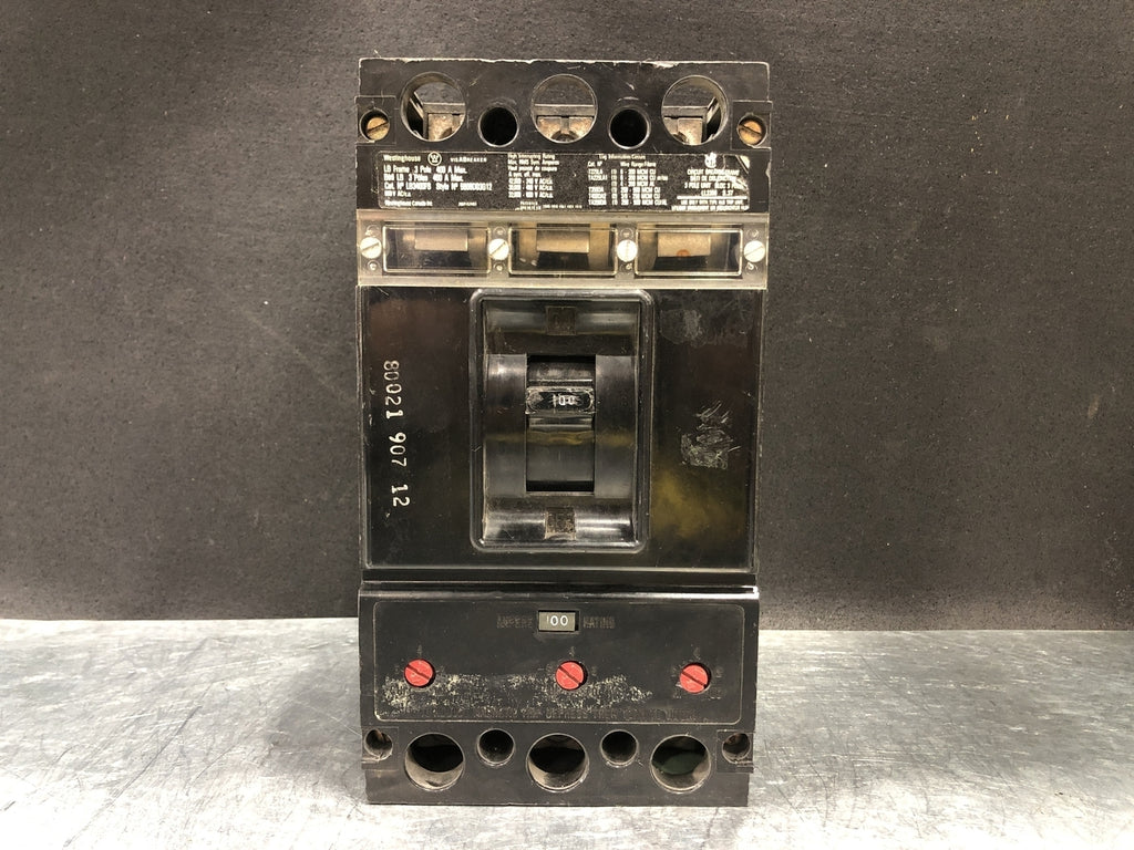 WESTINGHOUSE 100 Amp, 3 Pole, 600 Volts Circuit Breaker LB3400FS